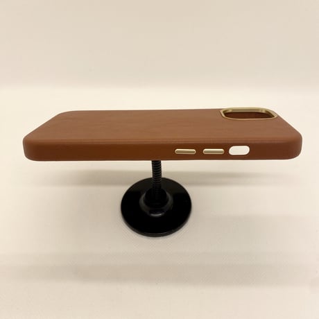 【iPhone12 ケース】シンプルレザーケース(キャメル)