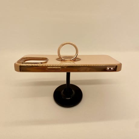 【iPhone12 ケース】メタリックフレームリングTPU (ピンク)