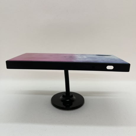 【iPhoneXS/X ケース】スクエアケース(ブルーピンク)