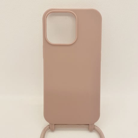 【iPhone12 ケース】ショルダーシリコンケース(ピンク)