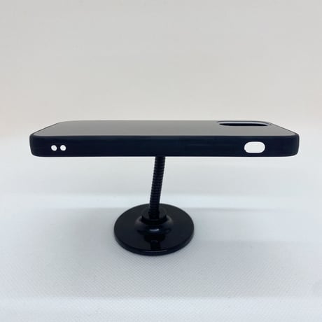 【iPhone12 mini ケース】ガラストリック背面ケース(ブラック)