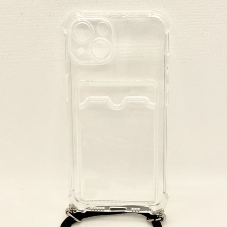 【iPhone12 Pro ケース】ショルダーカードクリアケース