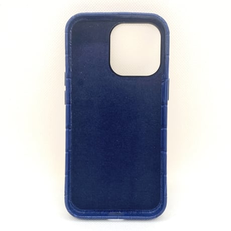 【iPhone13 ケース】本革クロコケース(ネイビー)