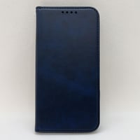 【iPhone12 Pro ケース】シンプルPUレザー手帳(ネイビー)