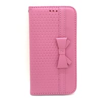 【iPhoneXS/X ケース】リボン手帳ケース(ピンク)