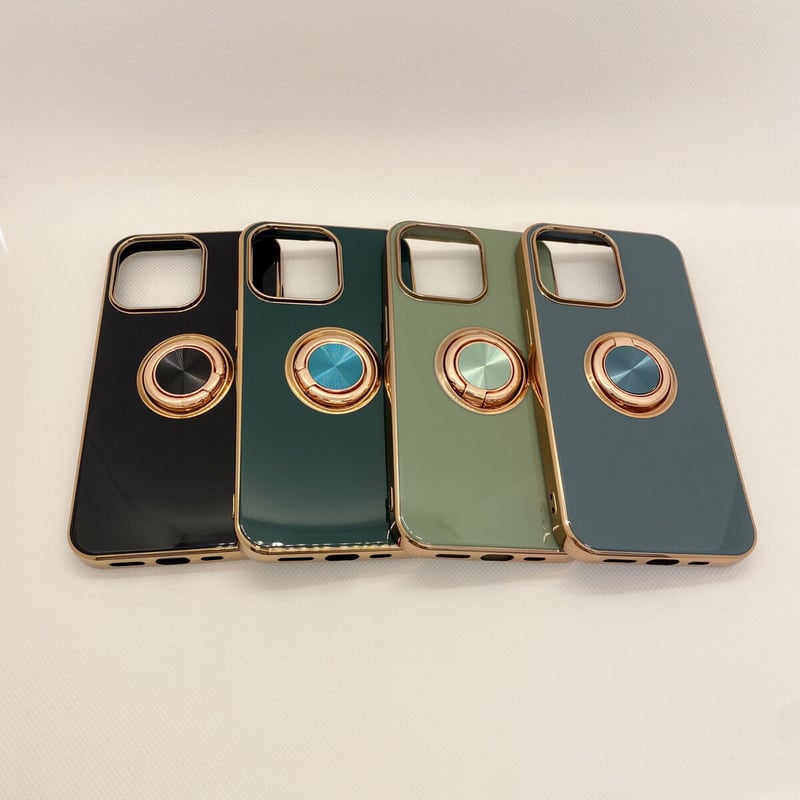 iPhoneアクセサリー iPhone12 mini iPhone12 mini ケース】メタリックフレームリングTPU (ピンク