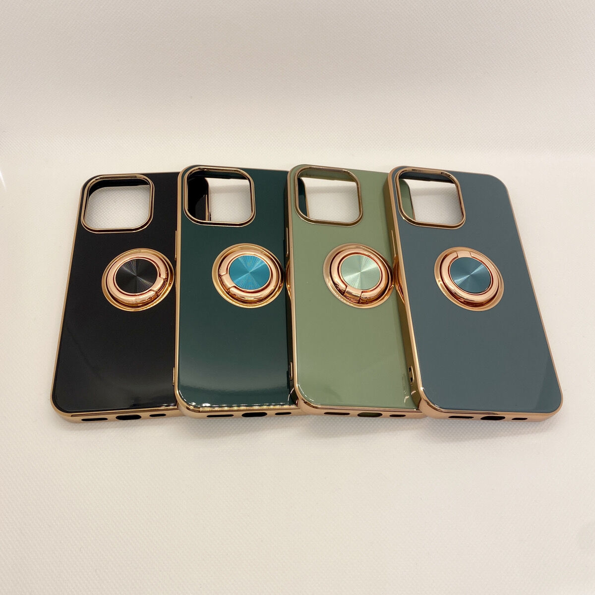 iPhone14 ケース】メタリックフレームリングTPU (ピンク) | COCO