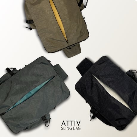 【旧モデル】ATTIV 14インチが入る6層構造！15の収納と秘密の拡張スペース！多機能スリングバッグ
