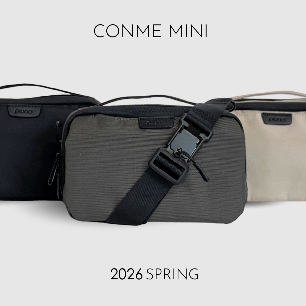 【美品】piuno CONME MINI ブラック CONME MINI ポケット感覚で気軽に持ち歩く！手ぶら派のための「究極の