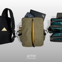 piùno スリングバッグ ATTIV ATTIV 14インチが入る6層構造！15の収納と秘密の拡張スペース！多機能