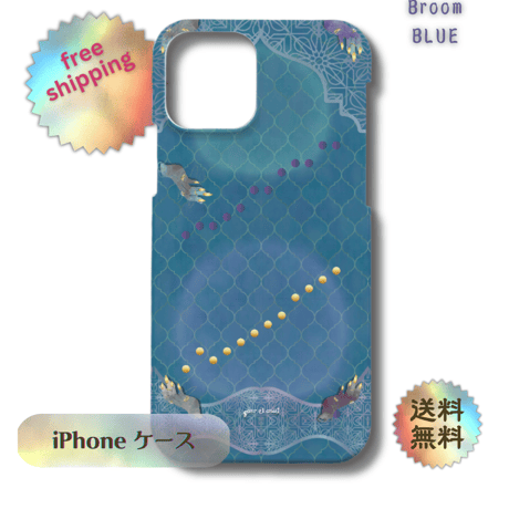 iPhoneケース【Broom BLUE / ブルーム • ブルー】月暦 x 魔女