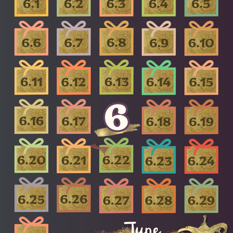 【6月】シンプルな単色 : 月暦 x 誕生色 Solid Color ムーンカレンダー