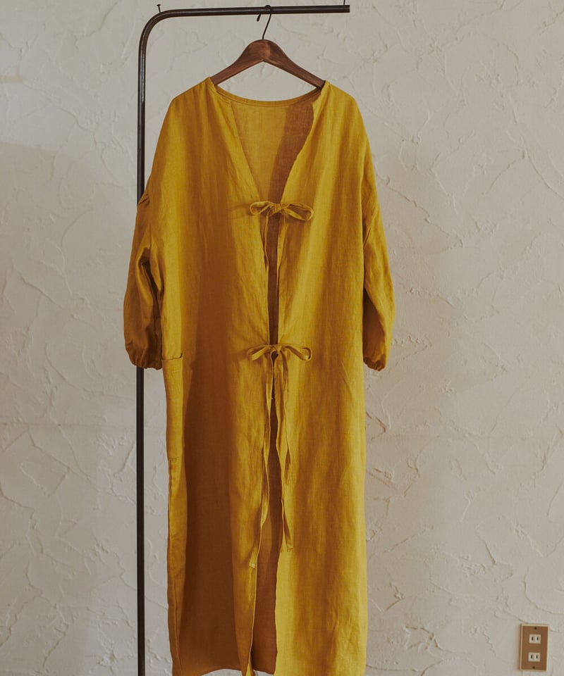 フレンチリネン割烹着 【mustard】 | epow フレンチリネン割烹着 【mustard】 | epow