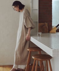 フレンチリネン割烹着【beige】