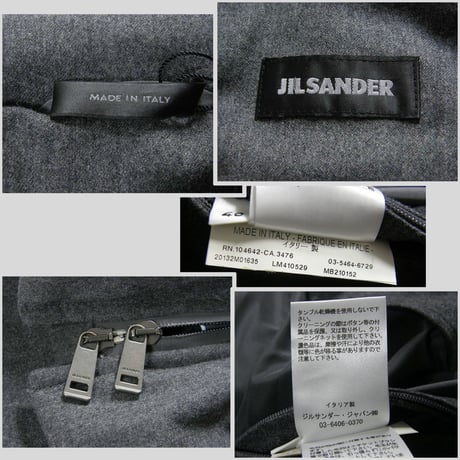 JIL SANDER ／ ジルサンダー　カシミヤ混 中綿入り ブルゾン イタリア製 ウール カシミア リアルファー 毛皮 アウター フーディー ｜ 秋冬　（No.270429）