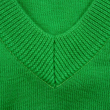 artens ／ アーテンス　ウール Vネック ニット 日本製 WOOL PIECE DYE KYO 緑 グリーン ｜ 秋冬　（No.351808）