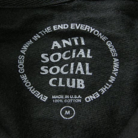 ANTI SOCIAL SOCIAL CLUB ／ アンチソーシャルソーシャルクラブ　パーカー アメリカ製 プルオーバー フーディー ブラック STUSSY ステューシー ストリート ｜ 春 秋冬