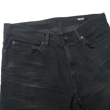 DKNY ／ ダナキャランニューヨーク　ストレッチ ブラックデニム パンツ 日本製 スリム デニム ジーンズ ジーパン ブラック ディーケーエヌワイ ｜ オールシーズン　（No.261641）