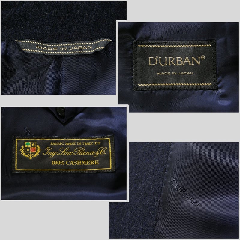 D'URBAN × Loro Piana ／ ダーバン × ロロピアーナ カシミヤ ステンカラ