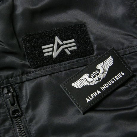 ALPHA INDUSTRIES × THERMOLITE ／ アルファインダストリーズ × サーモライト　中綿ジャケット フード 取り外し可能 ブラック ｜ 秋冬　（No.370592）