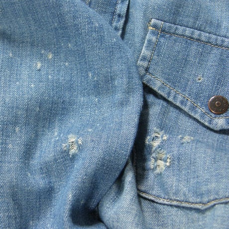 Levi's ／ リーバイス　オレンジタブ デニムシャツ ウエスタンシャツ 長袖シャツ 70s Light Weight Den Female ｜ オールシーズン　（No.300482）