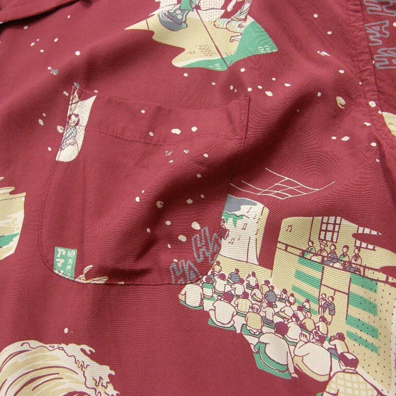 Porter Classic アロハシャツ Lサイズ落語プリント アロハシャツ ALOHA SHIRT TIMES SQUARE