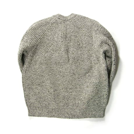 BATONER ／ バトナー　TWEED SIGNATURE CREW NECK アルパカ ウール ニット 日本製 シグネチャー セーター グレー ｜ 秋冬　（No.370368）