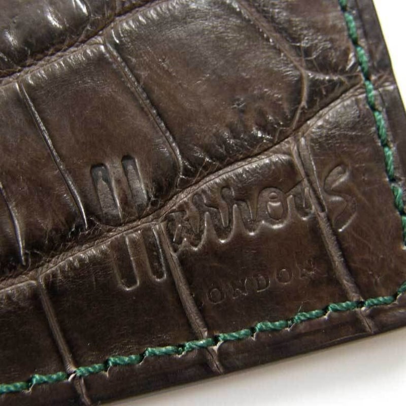 Harrods / ハロッズ パスケース 日本製 ワニ革 箱付 レザー 定期入れ 