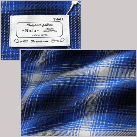 Rafu ／ ラフ　コットンフランネル ガウン 日本製 GOWN OVER COAT コート オンブレチェック ｜ 春 秋冬　（No.370701）