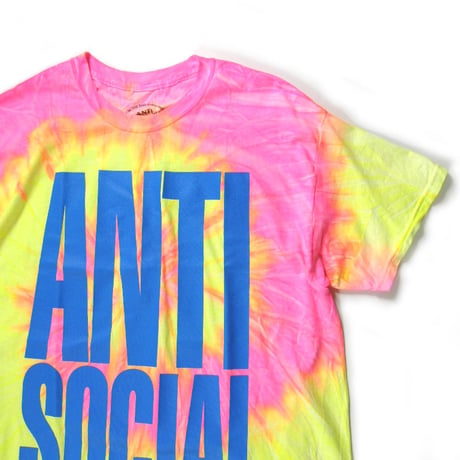 ANTI SOCIAL SOCIAL CLUB ／ アンチソーシャルソーシャルクラブ　タイダイ Tシャツ USA製 ピンク イエロー ASSC ｜ オールシーズン