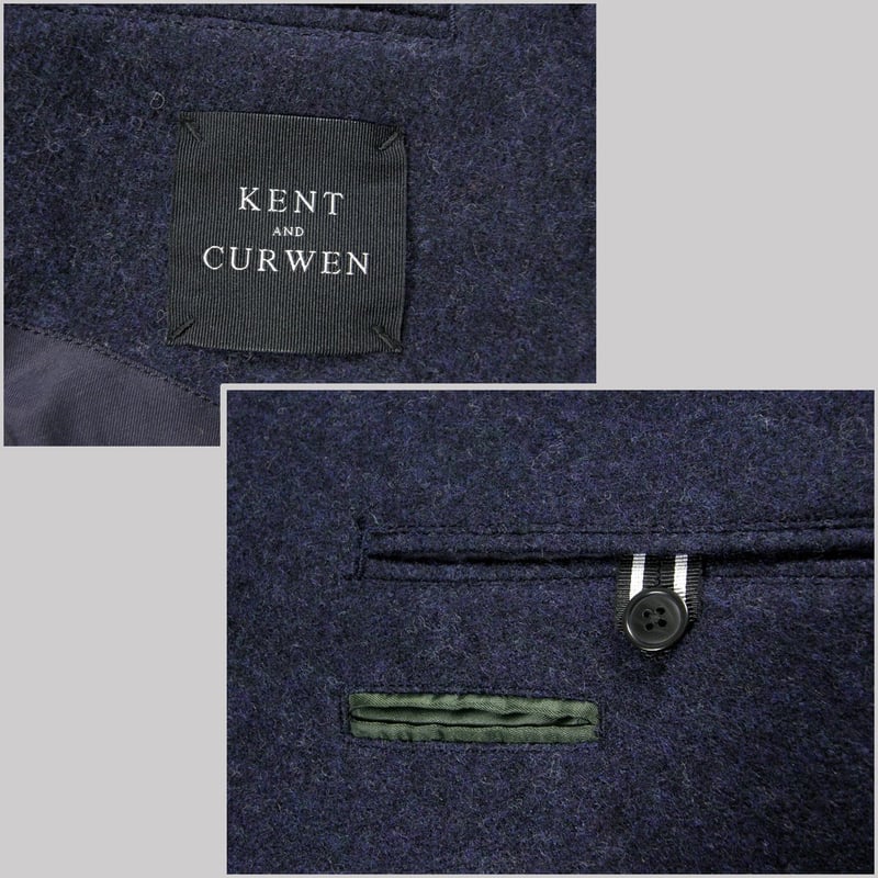 Kent&Curwenツイードヘリンボーン ステンカラーコート/M Kent&Curwenツイードヘリンボーン ステンカラーコート/M Kent