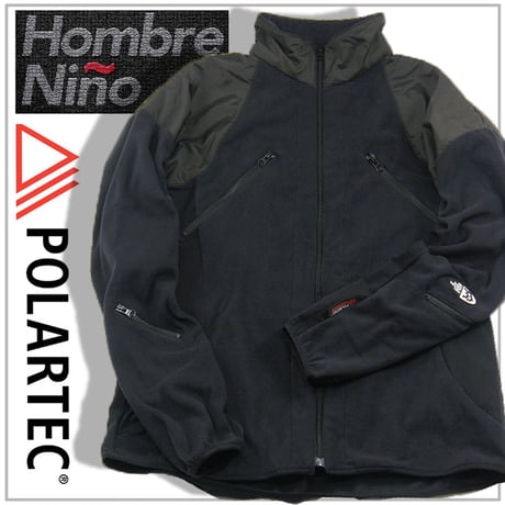 Hombre Nino × POLARTEC / オンブレニーニョ ポーラテック　フリース アウター 日本製 軽量 保温 ジップジャケット ブルゾン ポケット多数 フリースジャケット