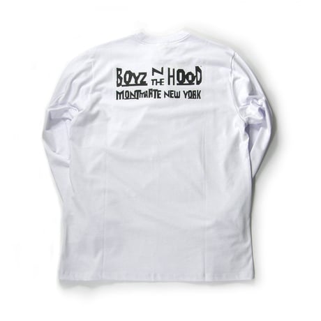 Montmartre New York × Boyz n the Hood ／ モンマルトルニューヨーク × ボーイズンザフッド　ロンT ホワイト Eazy-E