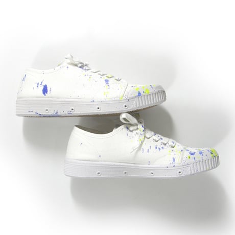 Spring Court × BEAMS LIGHTS ／ スプリングコート × ビームスライツ　G2 CANVAS スプラッシュペイント スニーカー スペイン製 42 ｜ オールシーズン