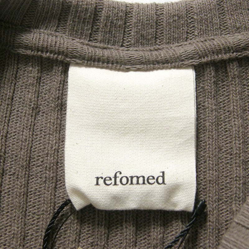 refomed ／ リフォメッド コットン リブ ニット ロンT 日本製 サーマル