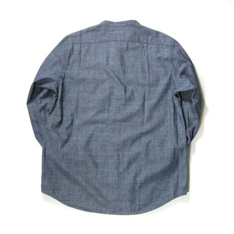 Fire service × B:MING by BEAMS ／ ファイヤーサービス × カイハラ　シャンブレー バンドカラー シャツ 日本製 4.5オンス ダンガリーシャツ ｜ オールシーズン