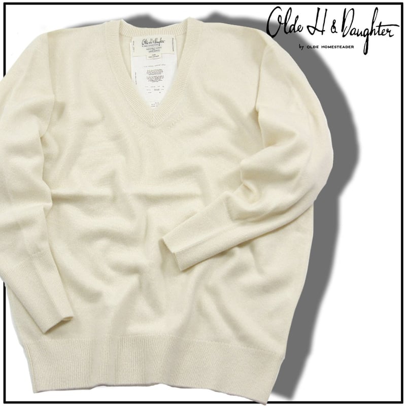 Olde H ＆ Daughter カシミヤニット white smoke Olde H ＆ Daughter カシミヤニット white smoke - メルカリ