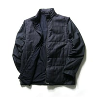 dunhill ／ ダンヒル　ベストにもなる 2WAY 中綿 ブルゾン フード付 ネイビー ｜ 秋冬　（No.271751）