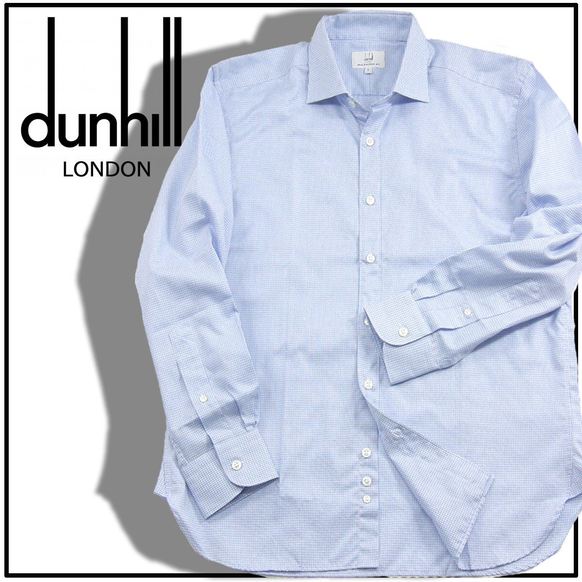 【美品】　ダンヒル　ロンドン　BDシャツ　チェック柄　ポルトガル製　綿100%