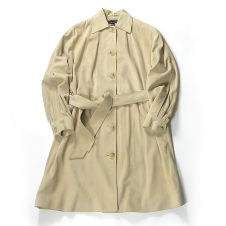 RALPH LAUREN BLACK LABEL ／ ラルフローレン ブラックレーベル　羊革 ヌバックレザー コート USA製 ベージュ ｜ 秋冬　（No.271257）