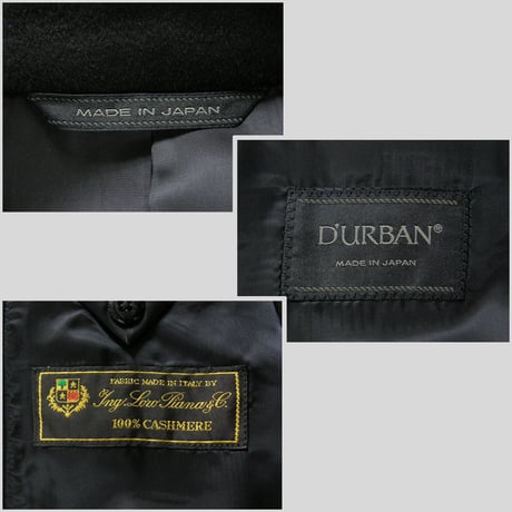 D'URBAN × Loro Piana ／ ダーバン × ロロピアーナ　カシミヤ ステンカラーコート 日本製 ブラック レナウン ｜ 秋冬　（No.321652）
