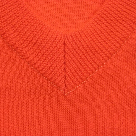 artens ／ アーテンス　ウール Vネック ニット 日本製 WOOL PIECE DYE KYO オレンジ ｜ 秋冬　（No.351806）