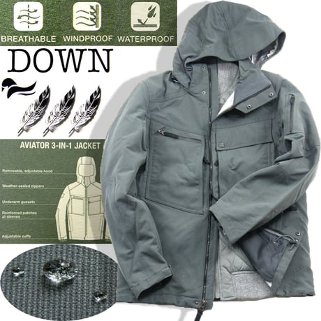 Eddie Bauer ／ エディーバウアー　グースダウンジャケット ライナー付き 防水 防風 ブルゾン パーカー アウター NORTH SLOPE WEATHER EDGE ｜ 秋冬