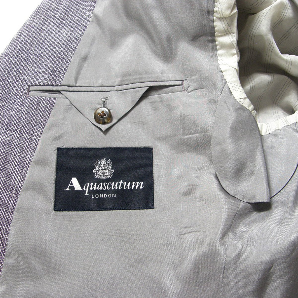 ⏰️241 訳有 アクアスキュータム ホップサックジャケット ブレザージャケット Aquascutum ／ アクアスキュータム ホップサック ジャケット 日本製