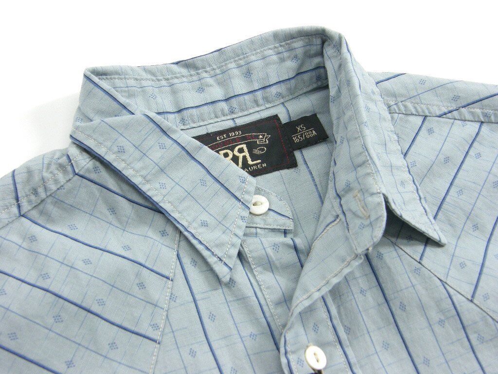 RRL ビンテージ加工シャツ RRL / ダブルアールエル 長袖 シャツ ヴィンテージ加工 コットン