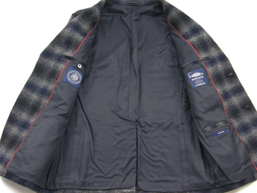 J.PRESS ウールリッチ チェック ウール ブレザー ジャケット