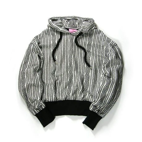 anrealage homme ／ アンリアレイジ オム　ロープニット ジャガード パーカー 日本製 プルオーバー フーディー ｜ 春 秋冬　（No.380136）
