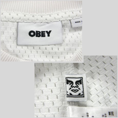 OBEY ／ オベイ　グラフィック Tシャツ メッシュ プラクティス ジャージ ホワイト ｜ オールシーズン