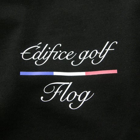 FLOG GOLF CLUB × Hedonizm × EDIFICE GOLF ／ フロッグゴルフクラブ × ヘドニズム　モックネック Tシャツ 日本製 アート ブラック ｜ オールシーズン