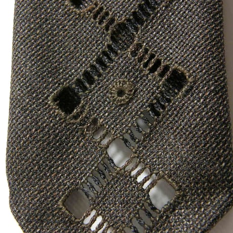 Kenji Kaga ／ ケンジカガ　手刺繡 エンブロイダリーレース カットワーク ネクタイ イタリア製 SEVEN FOLD セブンフォールド ｜ オールシーズン　（No.370972）